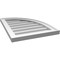 Ekena Millwork Quarter Round Top Right Surface Mount PVC Gable Vent w/ 2"W x 2"P Brickmould Sill Frame, 18"W x 24"H GVPQR18X2403SN - alternate 5